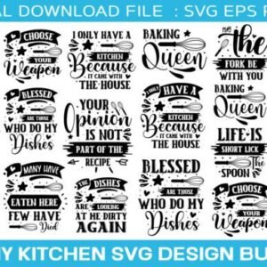 Funny Kitchen SVG Bundle /Cutting Board