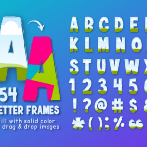 Doodle Letters Canva Frames Template