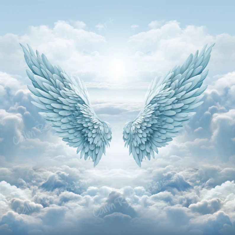 Angel Wings Heaven Clouds Background Sky