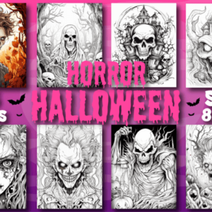 صفحات تلوين رعب الهالووين للكبار