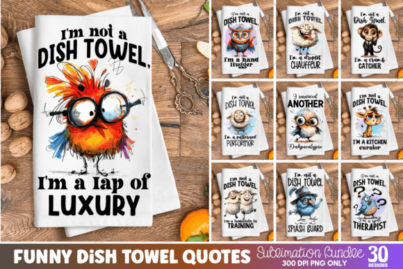 Funny Kitchen Towel Sublimation Bundle