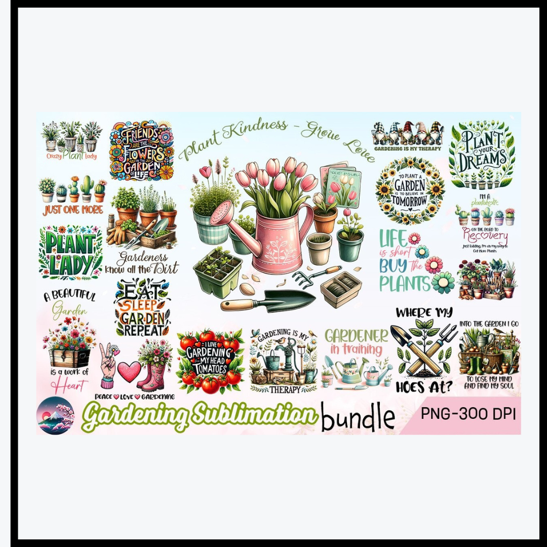 مجموعة رائعة من الأزهار والشجر