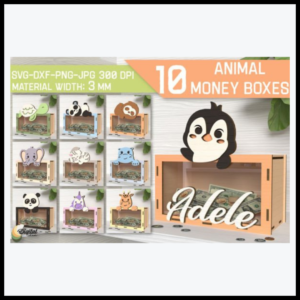 Animal Money Box Laser Cut Bundle