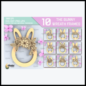 Easter Laser Cut Wreath SVG Bundle